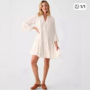 Faherty / Kasey White gauze Mini Dress